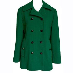 Mackintosh Kelly Green Wool Coat Union Made Vintage 70s Mod Academia Jacket